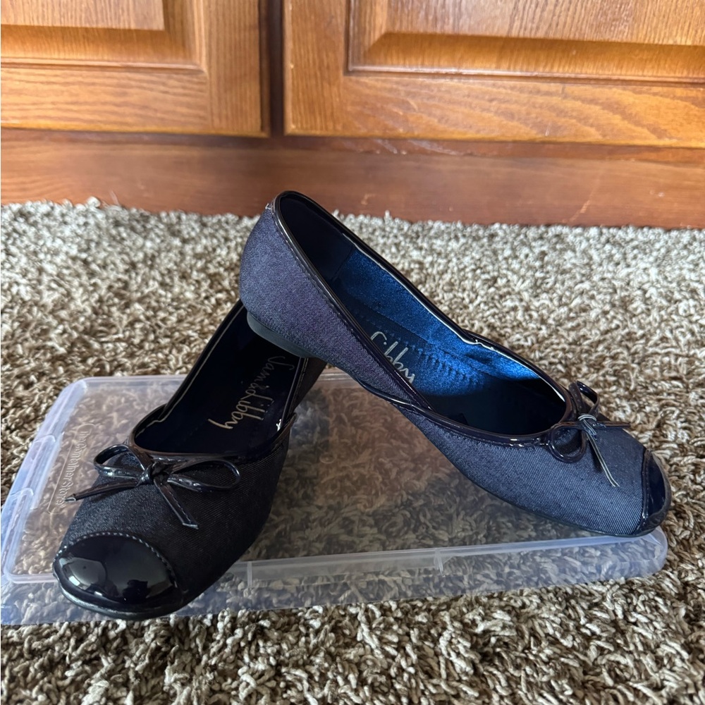 women’s flat shoes by Sam & Libby navy blue